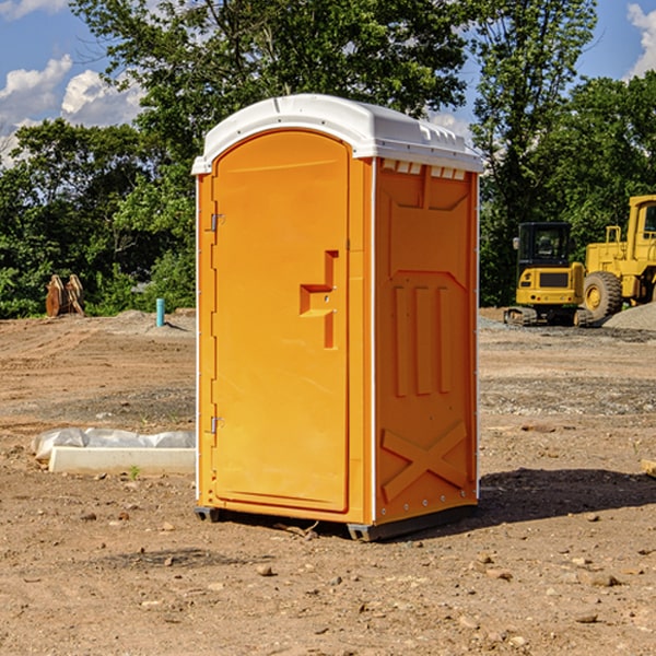 how often are the portable restrooms cleaned and serviced during a rental period in Humboldt TN